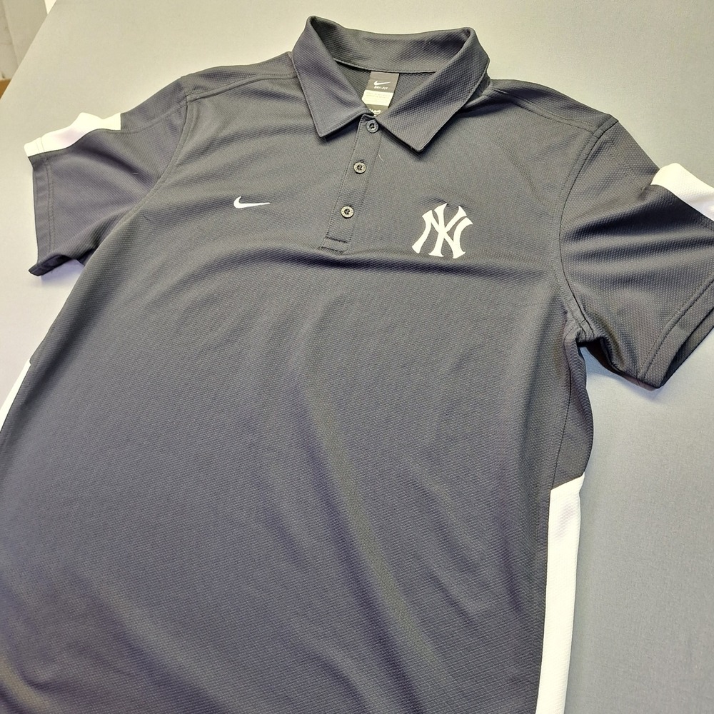 Nike Dri-FIT MLB New York Yankees Polo Shirt Mens Large Black 24133X-YN1